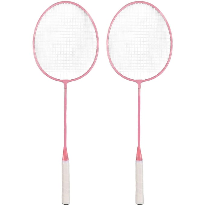K1134 Badminton Racket Set Split IJzerlegering Badminton Racket Set met Opbergemmer Opbergtas Roze white