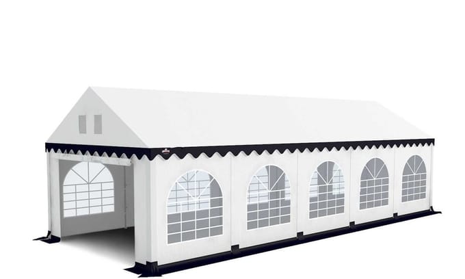 GO-PRO | 4x10 | Partytent | Met grondframe | Wit-Blauw