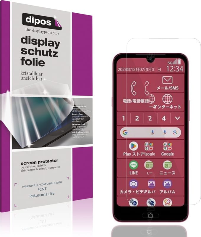 dipos – 4x Beschermfolie geschikt voor FCNT Rakusuma Lite | Krasbestendige & heldere Screenprotector Ultra-Thin