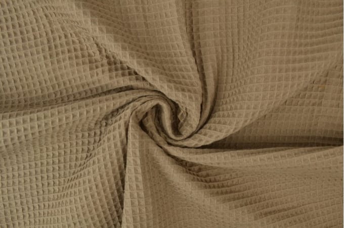 Wafelstof - 1 meter - Per meter - Taupe - 150cm breed