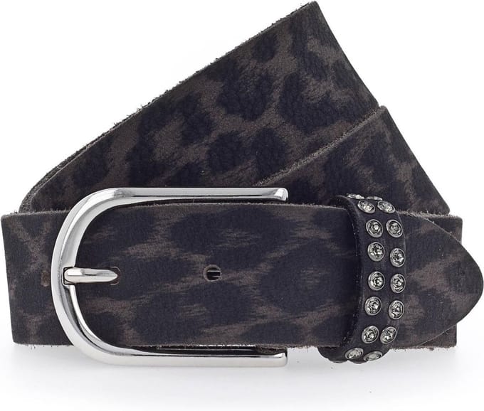b.belt Riem Leora Swk Ledergürtel W85 Anthrazit Grijs