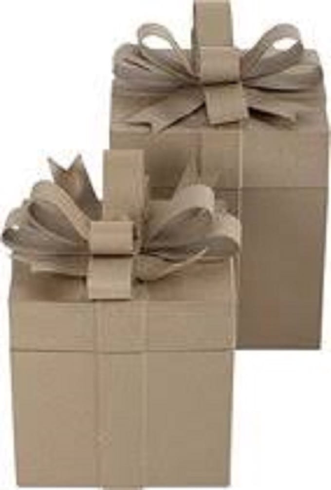 Decopatch - Vierkante doos - geschenkdoos met strik 32 cm - 1 stuk