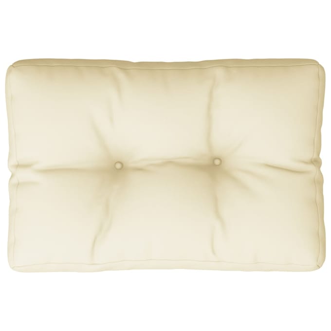 vidaXL - Palletkussen - 50x40x12 - cm - stof - crèmekleurig