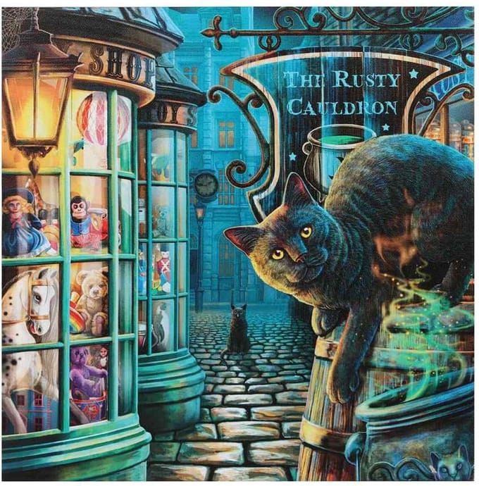 Something Different - The Rusty Cauldron Light Up by Lisa Parker Canvas afbeelding - Multicolours
