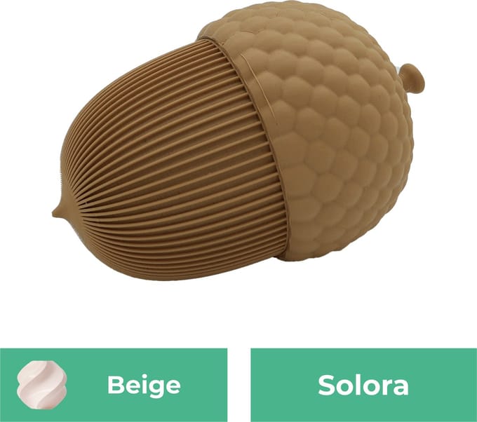 Herfst eikel beeld – Decoratief beeld - Beige - 3d geprint beeld – Herfst woondecoratie - Liggend - 12CM