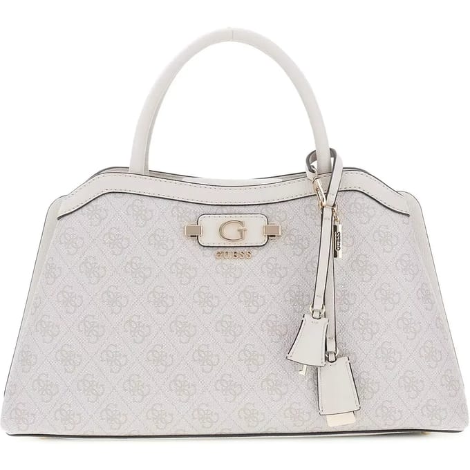 GUESS schoudertas handtas Lindsey Girlfriend Satchel Bone Logo crème