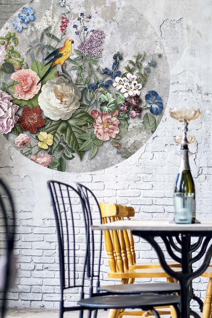 INGK - Floral Utopia Behang - Abundance Light