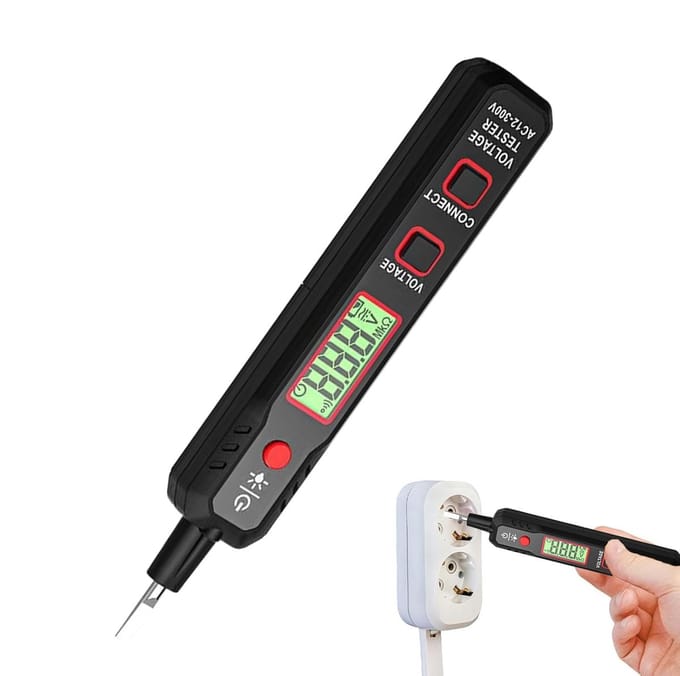 Spanningstester Pen - Draadtester Voltmeter - Elektrische Inspectie - AC/DC Detectie - 12-300V Bereik