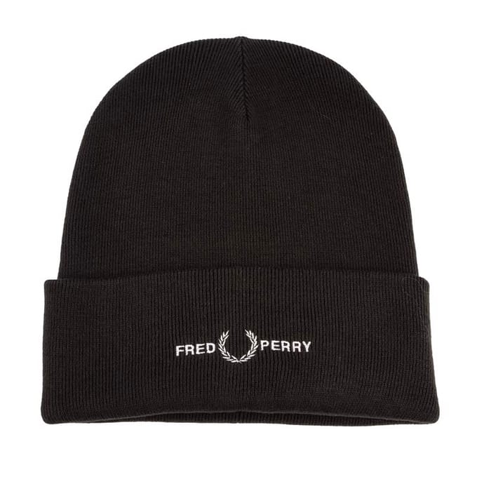 Accessories Fred Perry Graphic Beanie Hat in Green