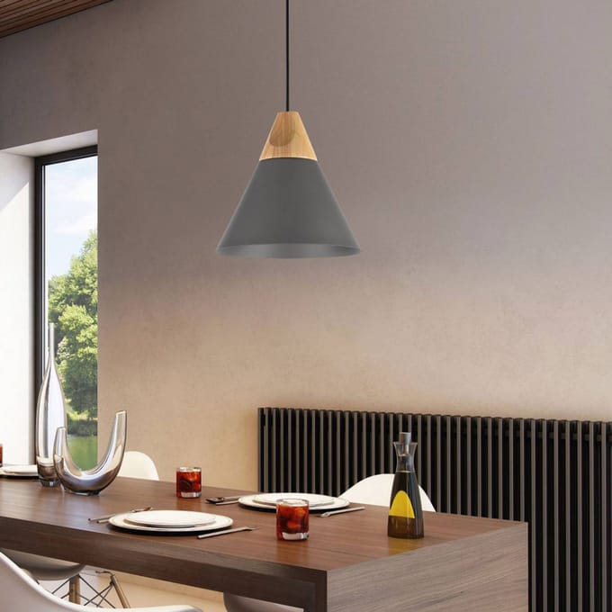 Maytoni Hanglamp Bicones in zwart, Ø 22cm