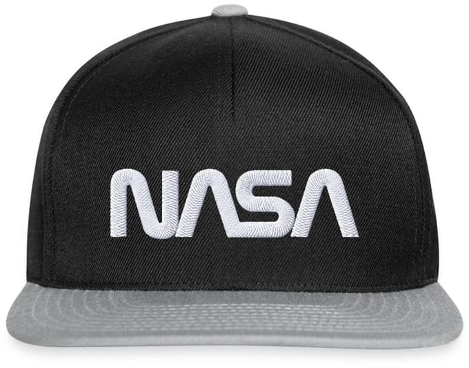 NASA Logo Wit Borduurwerk Snapback cap