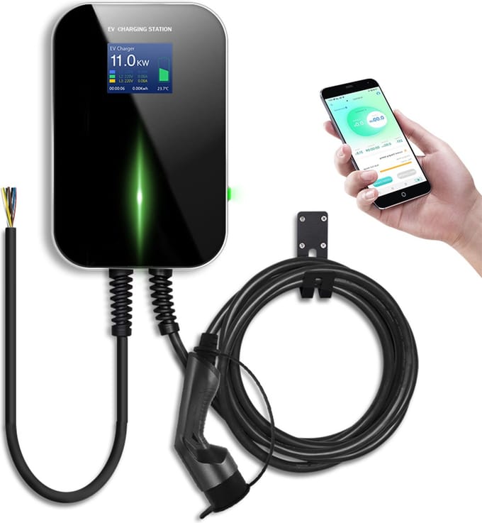 BESEN 11 kw Wallbox EV Charger | fase 3 - 16A | 6 meter laadkabel type 2 | Smartcharge laadpaal | APP - Bluetooth - IOS - Android