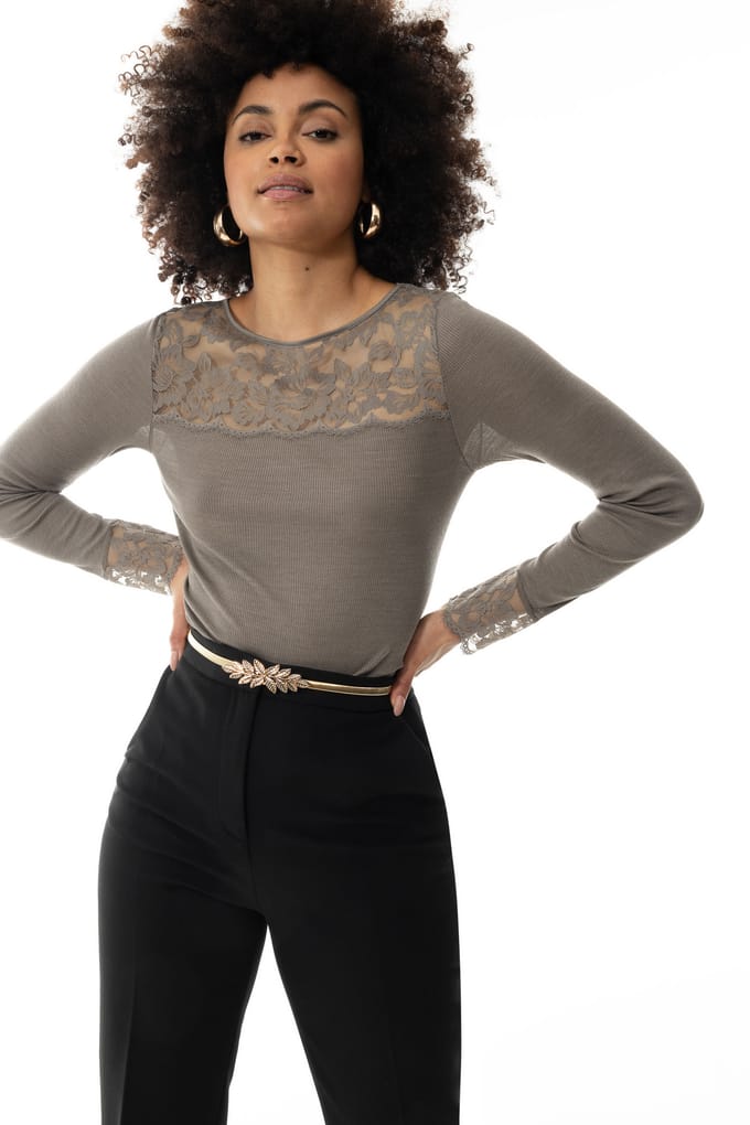 Shirt Serie Wool Love Deep Taupe