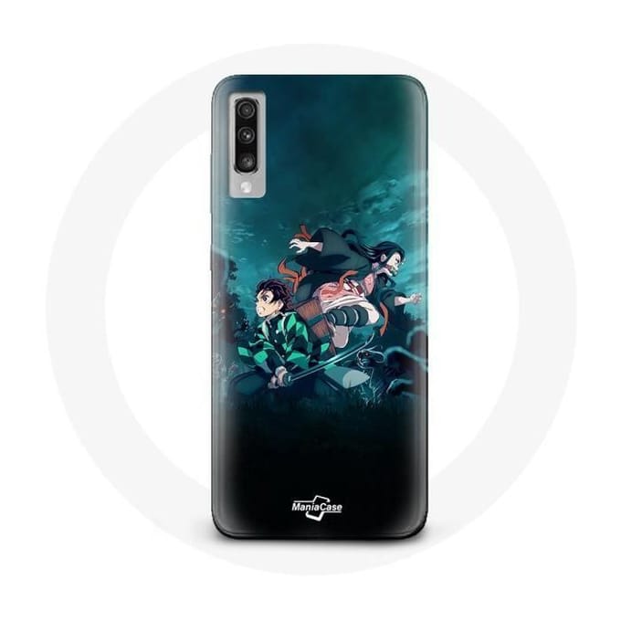 Coque Samsung Galaxy A70 Demon Slayer Manga Tanjiro et Nezuko