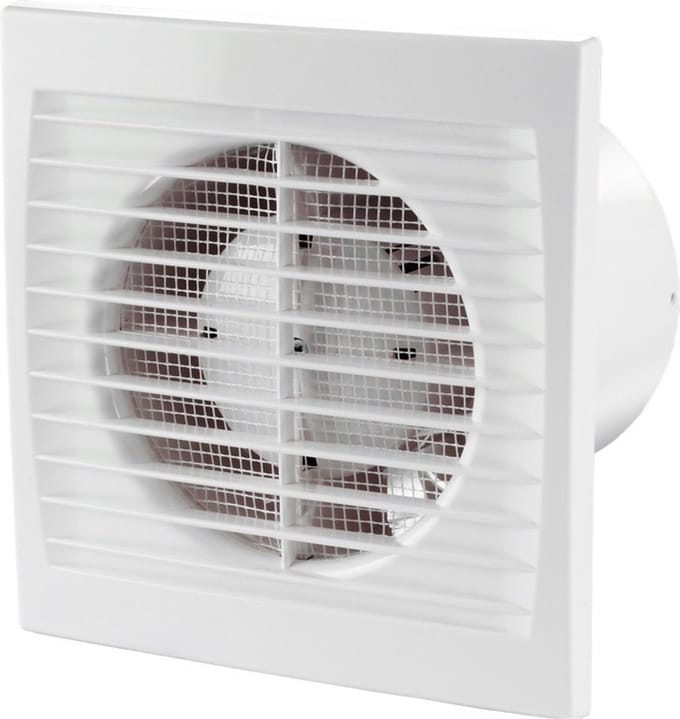 Vents badkamerventilator Ø125 mm - 180 m³/h - met Insectengaas - Wit