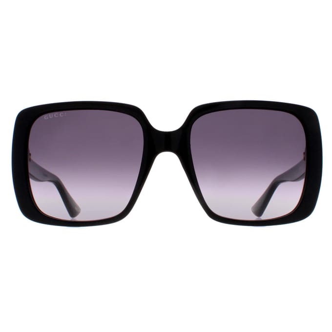 Gucci Vierkante Dames Zwart Grijs Verloop GG0632S