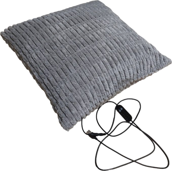 Zoem - Warmtekussen Elektrisch - 42x42cm - Grijs - USB aansluiting - 5 standen - Ook voor tuinset