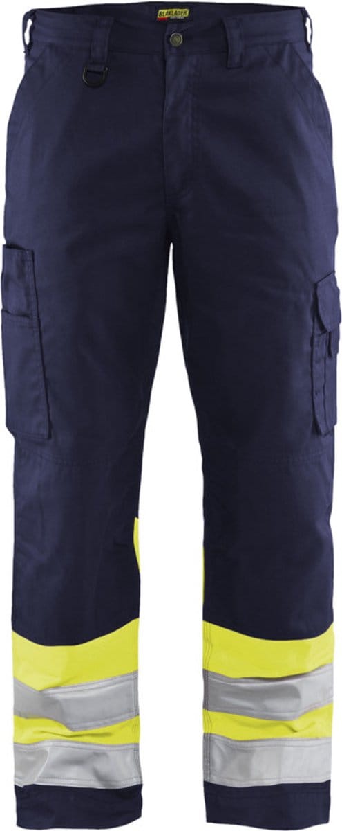 Blaklader Werkbroek High Vis 1564-1811 - Marine/High Vis Geel - D96