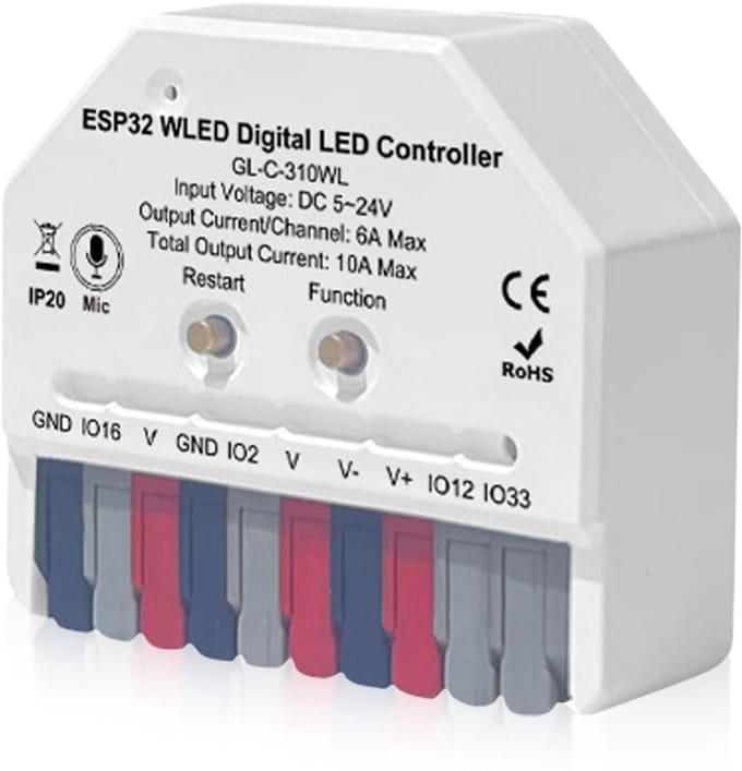 Dailygoods - ESP32 Mini WLED LED-controller voor Dynamische Verlichting