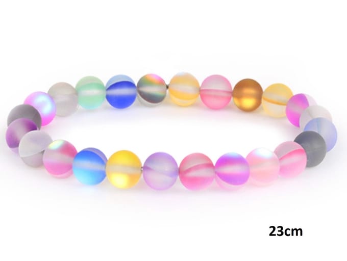 Armband - Kralen Multicolor 8 mm - Elastisch - Lengte 23 cm