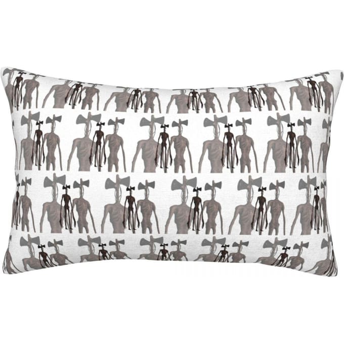 Housse de coussin rectangulaire Siren Head Transhead Décoration Chambre à coucher Lit Maison Confort Coussin d'appoint 60x40cm