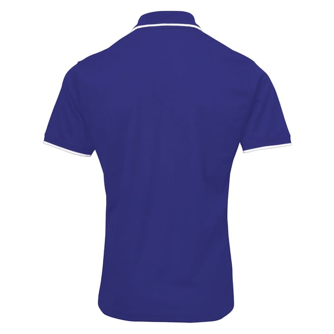 Premier Herencontrast Coolchecker Polo Shirt (Koninklijk/Wit)