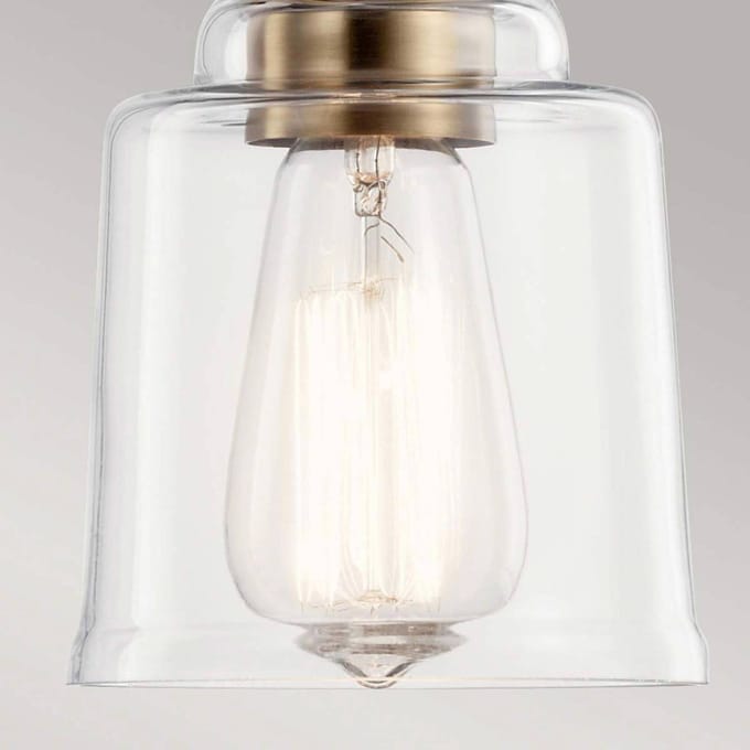 Kichler LED Hanglamp Aivian | 1X E27 Max 60W | Dimbaar | Weathered Brass