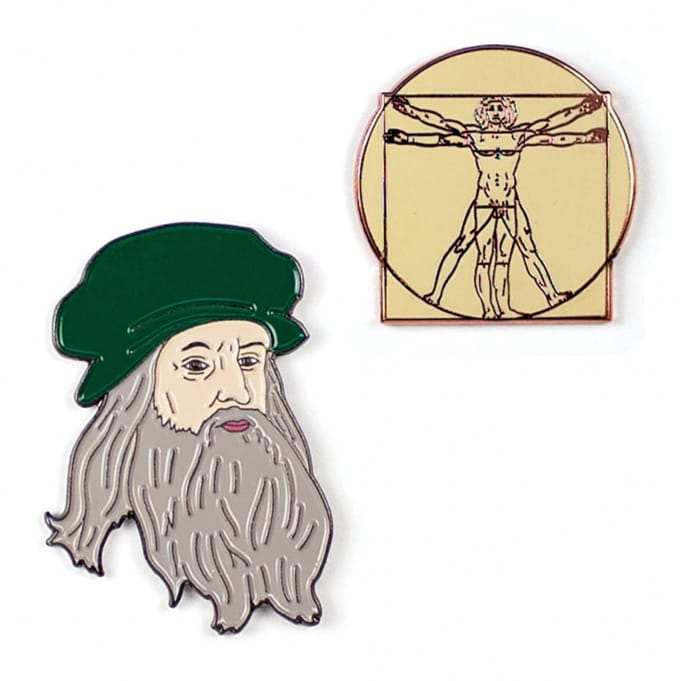 UPG Pins - Leonardo & Vetruvian Man