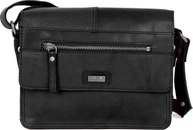 Leren Crossbodytas - Alaska - Zwart