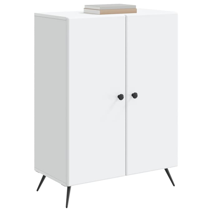 vidaXL - Dressoir - Wit - 66 - x - 34,5 - x - 90 - cm - Bewerkt - hout