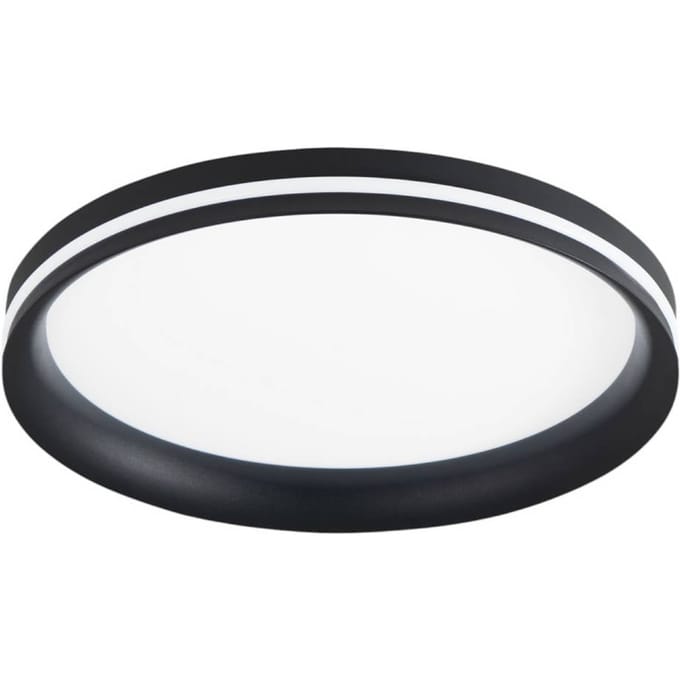 Fabas Luce LED plafondlamp Isy, zwart, Ø 35 cm, metaal, CCT, dimbaar