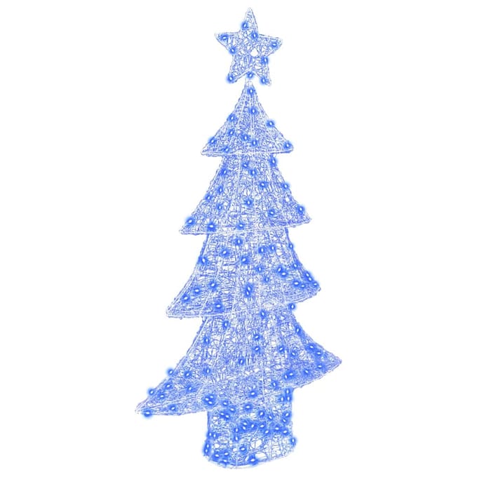 vidaXL Kerstboom 160 LED's Blauw 150 cm Acryl