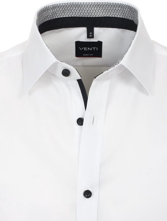Venti Heren Overhemd Non Iron Wit Body Fit 134024500-001 - L