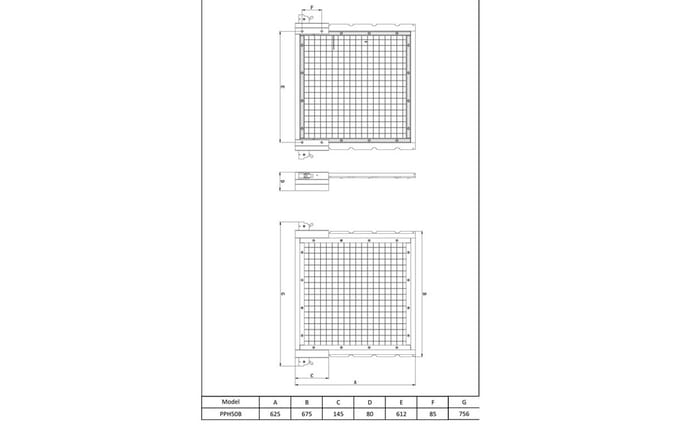 Afschermrooster voor werkplaatspersen 50 ton MW Tools ARPPH50B