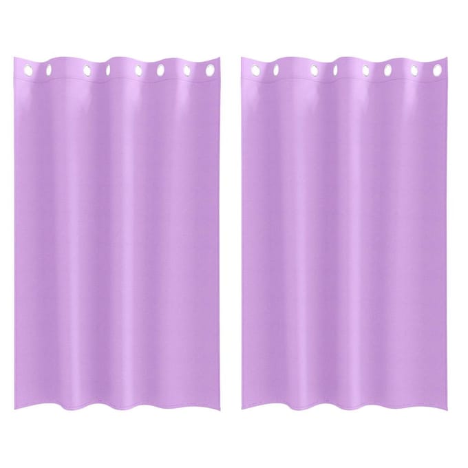 vidaXL - Blackout - Gordijnen - met - Ringen - 2 - st - Paars - 175 - x - 140 - cm - Polyester