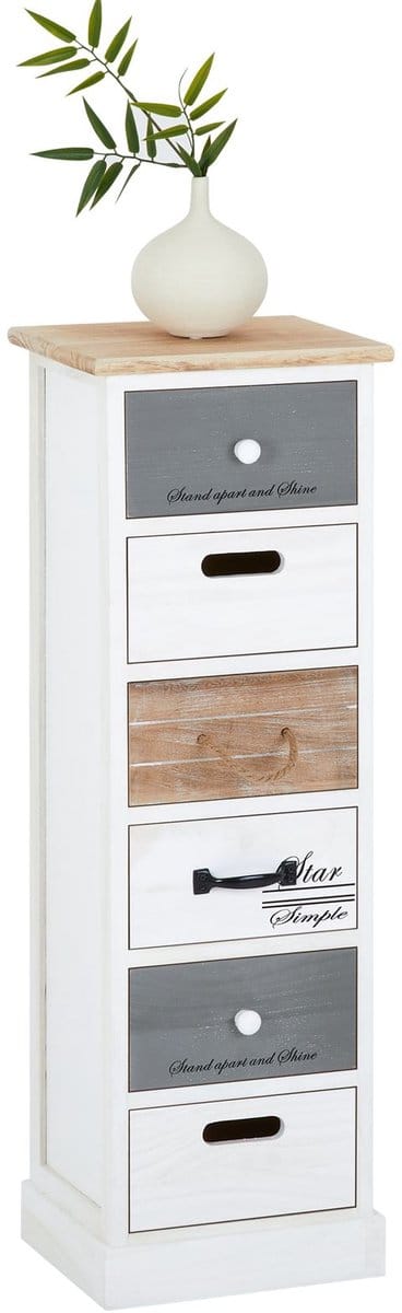 SALVA-ladekast met 6 lades - Wit