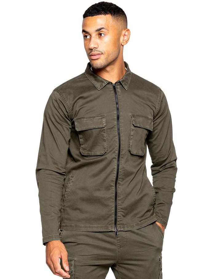 Enzo | Heren Cargo Overshirt Jas
