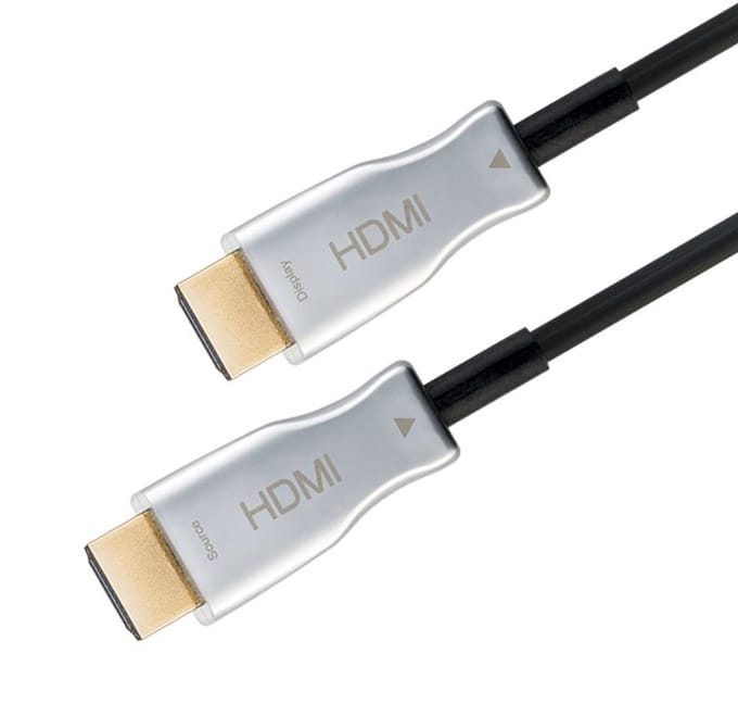 Actieve HDMI 2.0 Kabel - 4K 60Hz - Verguld - 50 meter - Zwart/Zilver