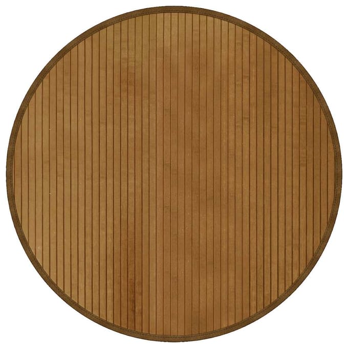 vidaXL - Vloerkleed - rond - 80 - cm - bamboe - bruin