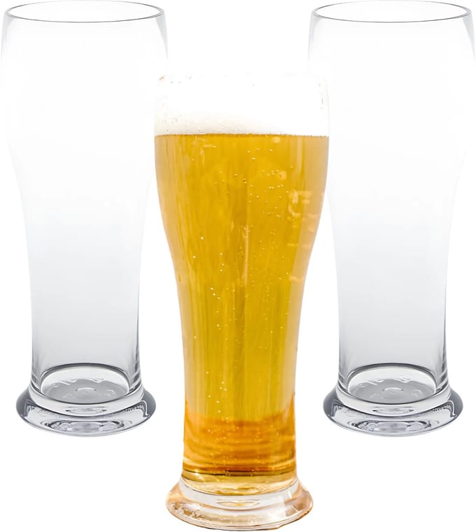 MPDrink Bierglas - 12x - SAN kunststof - 25 cl - onbreekbaar - herbruikbaar - bierglazen