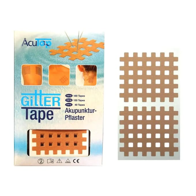 AcuTop - Gittertape / Cross tape Large - Type C Beige - 40 stuks