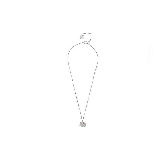 Swarovski Hello Kitty Creatief Ontwerp Kristallen Ketting Damesketting Zilver 5013195 Box white