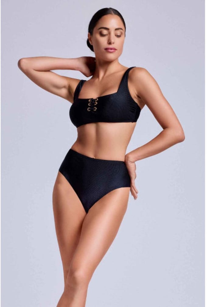 David Charming Leo Bralette Bikini Zwart L