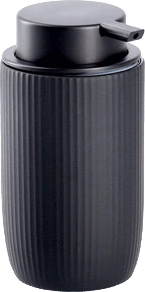 Zeller Zeeppompje/dispenser - keramiek - zwart - mat - 8 x 15 cm - 300 ml