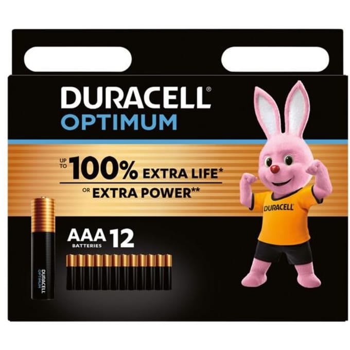 Duracell Optimum AAA - alkaline batterijen - 1,5V, LR03 - 12 stuks
