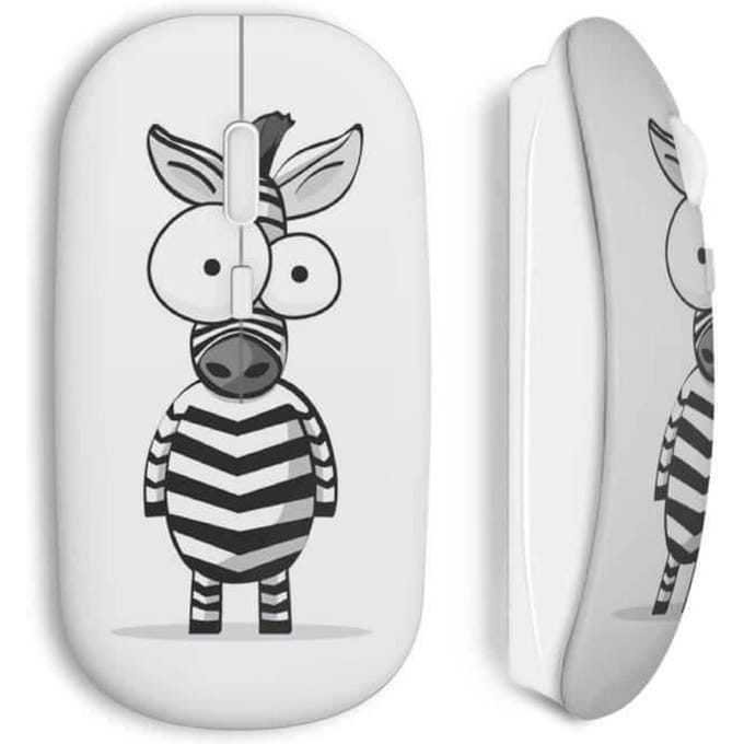 Souris sans fil - Zèbre - USB - Compatible Mac et PC - Clé USB wifi incluse - Design unique