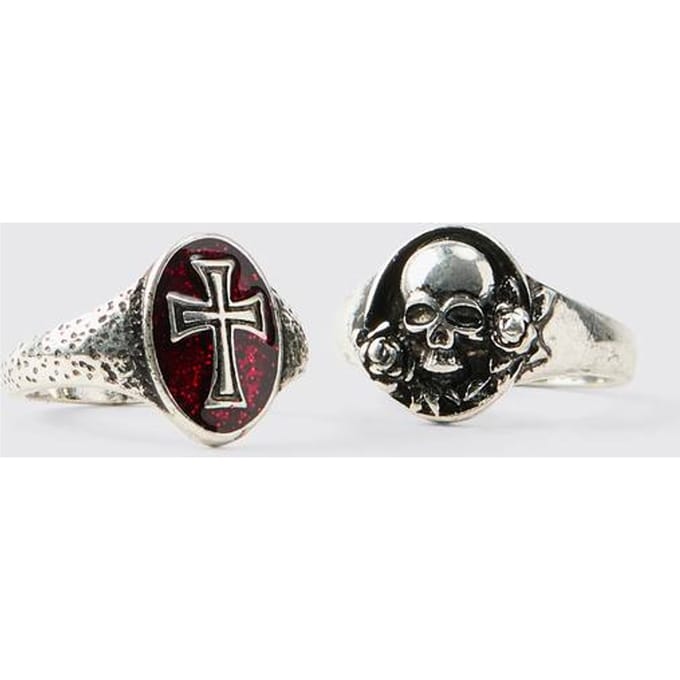 2-pack Gothic Ringen | Silver | Size Small/Medium