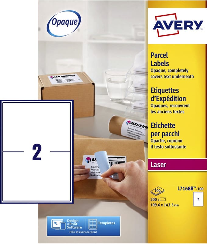 Etiket avery l7168b 199.6x143.5mm 200st | 5 stuks
