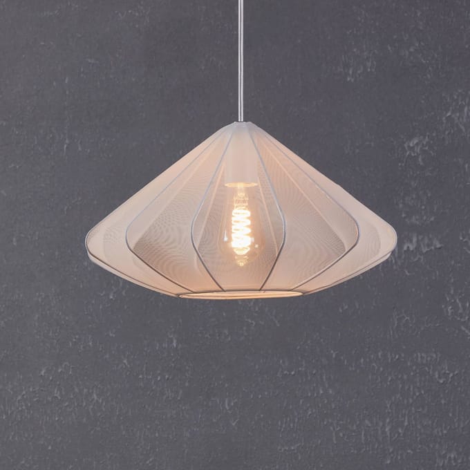 EGLO Dolwen Hanglamp - E27 - 110 cm - Wit - Textiel