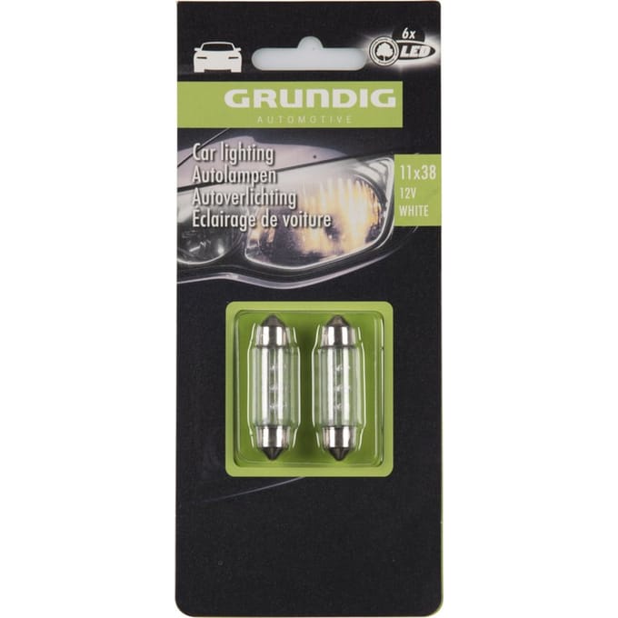 LED Autolampen 12V – 11x38 – Set van 2 – Wit – Interieur/Kenteken Verlichting